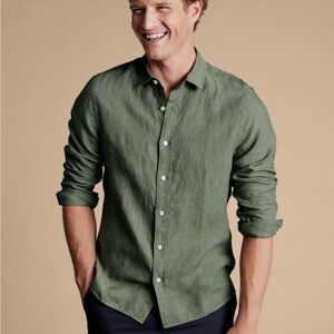 NWT Charles Tyrwhitt pure linen shirt